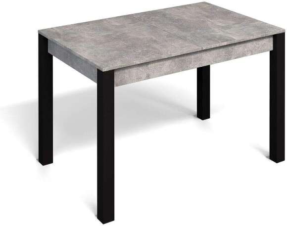 Стол раздвижной с вставкой Милан-3 Ателье светлое / Черный