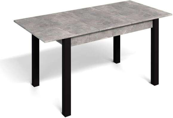 Стол раздвижной с вставкой Милан-3 Ателье светлое / Черный