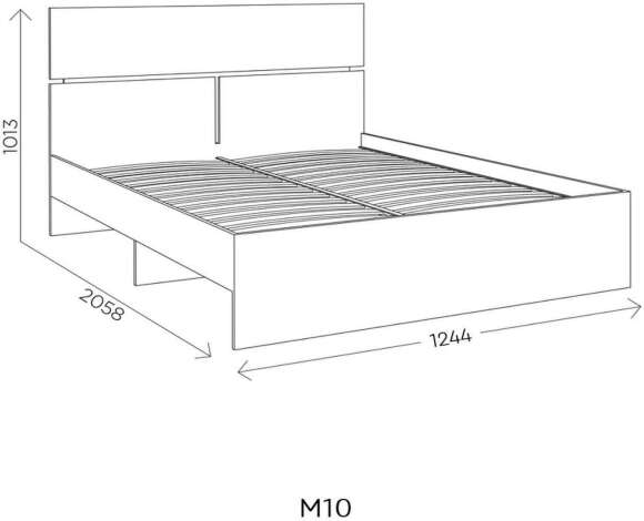 Агата М10 Кровать 1200 Белый Агата М10 Кровать 1200 Белый