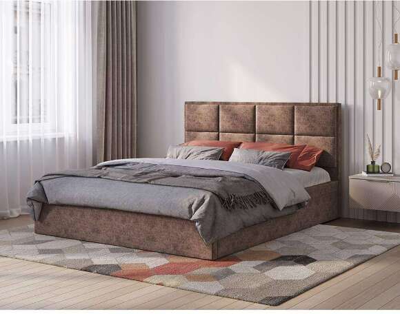 Кровать 160х200 с реечным настилом Линда, мустанг