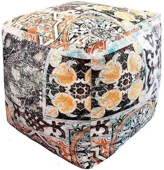 Пуфик Куб велюр Сиена терракот