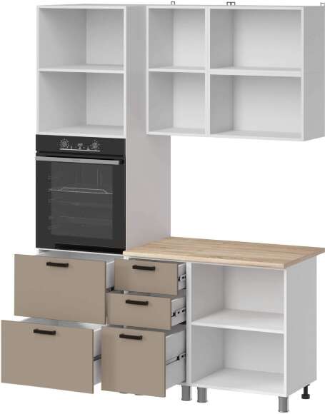 МК Аленушка 1,6м ПД 2 Орешник Матовый Вижен,скоба черный,сонома