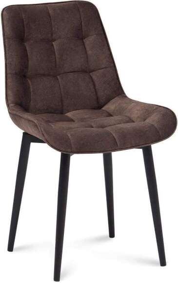 Стул Бостон черный муар / коричневый