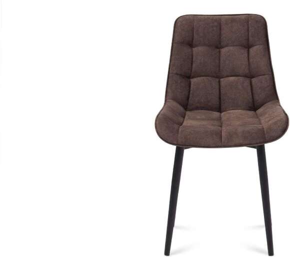 Стул Бостон черный муар / коричневый