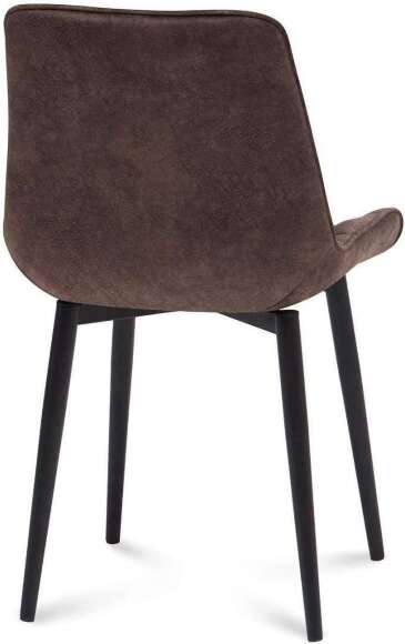 Стул Бостон черный муар / коричневый