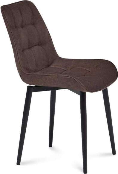 Стул Бостон черный муар / коричневый