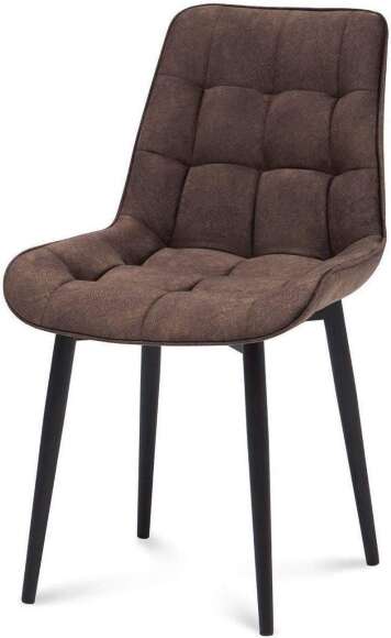 Стул Бостон черный муар / коричневый