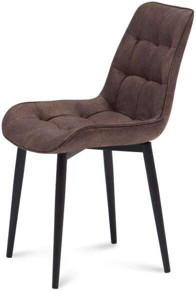 Стул Бостон черный муар / коричневый