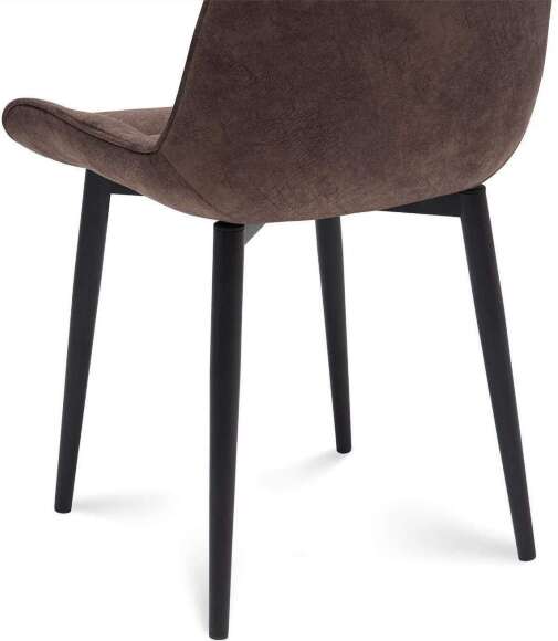 Стул Бостон черный муар / коричневый