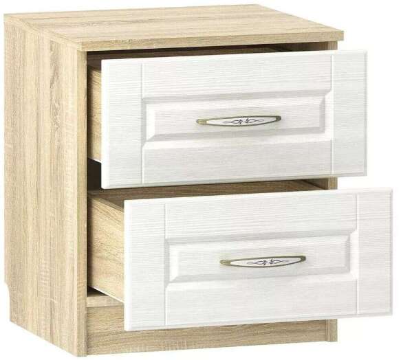 НМ 040.37 Тумба прикроватная Оливия Дуб Сонома/белое дерево НМ 040.37 Тумба прикроватная Оливия Дуб Сонома/белое дерево