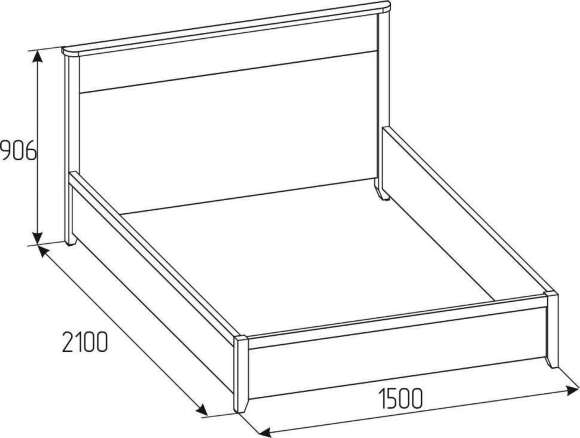 Кровать 140х200 Норвуд 33 (Глазов) с основанием из металла