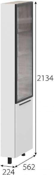 КГ Этна Пенал 2ТП2 Дуб Эндгрейн;Софт вайт КГ Этна Пенал 2ТП2 Дуб Эндгрейн;Софт вайт