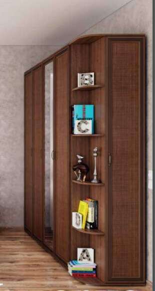 Шкаф торцевой ЛШ-26 Ливорно DOMANI Орех донской