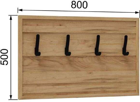 Вешалка настенная Модена МВ-31, Гикори рокфорд