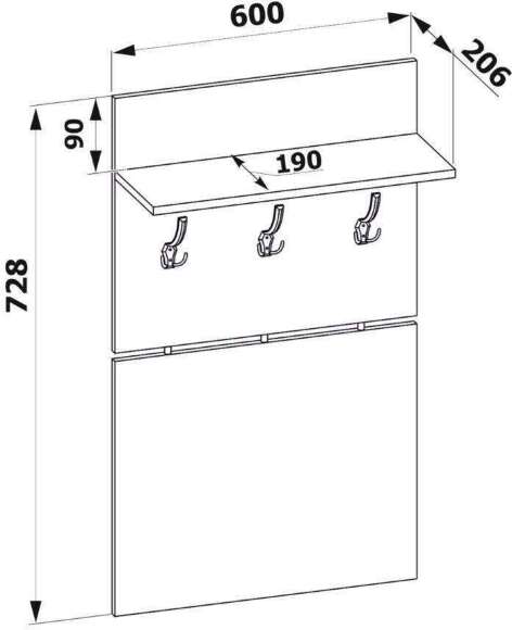 Настенная вешалка ВШ-4 Белый