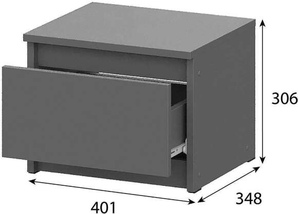Денвер тумба прикроватная / Графит серый