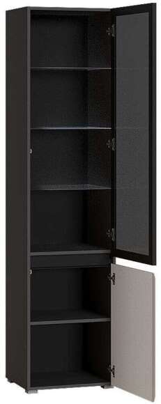 Сидней шкаф-витрина 13.201 Капучино/Черный Сидней шкаф-витрина 13.201 Капучино/Черный