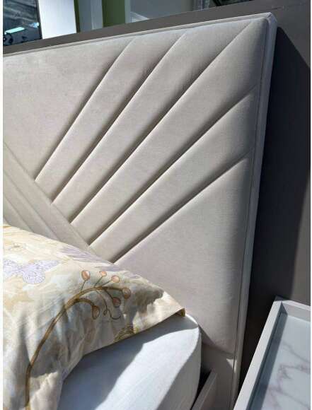 Кровать 120х200 с подъемным механизмом и мягким изголовьем Кашемир Кровать 120х200 с подъемным механизмом и мягким изголовьем Кашемир