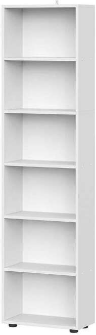 Токио стеллаж с полками / Белый текстурный