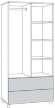 Эйп шкаф для одежды 13.334 Белый/Дуб белый