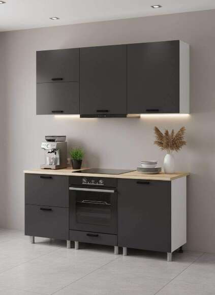 МК Аленушка 1,8м Астра Лаванда Сталь,скоба черный,сонома