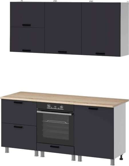 МК Аленушка 1,8м Астра Лаванда Сталь,скоба черный,сонома