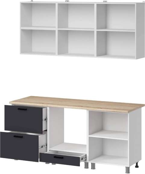 МК Аленушка 1,8м Астра Лаванда Сталь,скоба черный,сонома