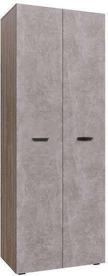 Шкаф 2-х створчатый Нэнси NEW 800 бетон светлый / дуб сонома