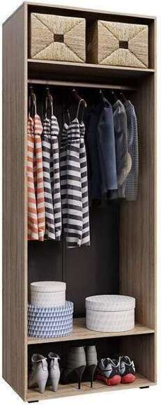 Шкаф 2-х створчатый Нэнси NEW 800 бетон светлый / дуб сонома