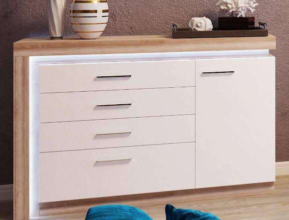 Комод Люмен 03 Ижмебель (Дуб Сакраменто)