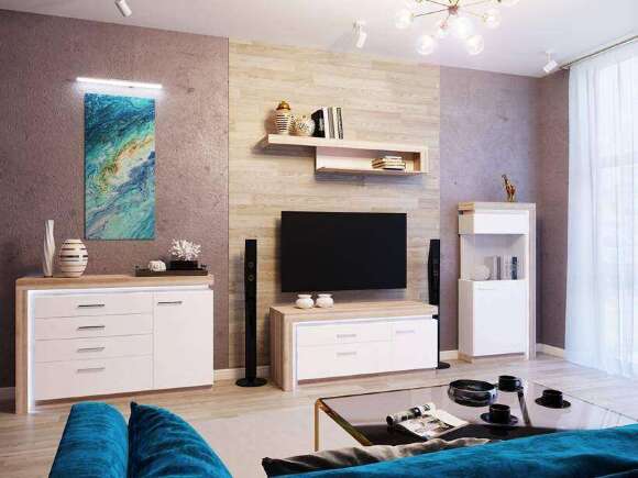 Комод Люмен 03 Ижмебель (Дуб Сакраменто)