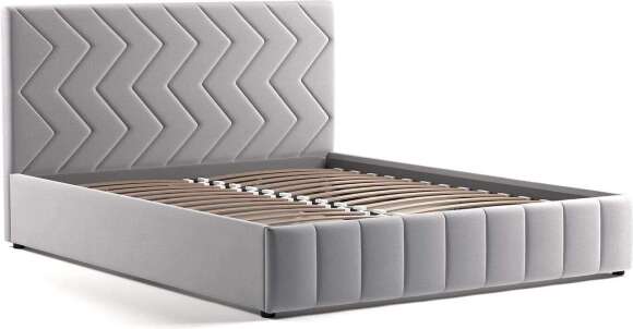 Милана кровать 160 Tenerife silver (светло-серый) Милана кровать 160 Tenerife silver (светло-серый)