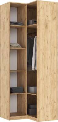 Марвэл Шкаф угловой (Браш Графит, Дуб Крафт)