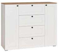 Остин Комод 16.221 Белый шагрень/Дуб Вотан Остин Комод 16.221 Белый шагрень/Дуб Вотан