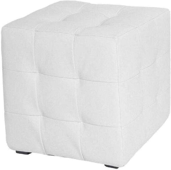 Пуф Лотос Белый экокожа