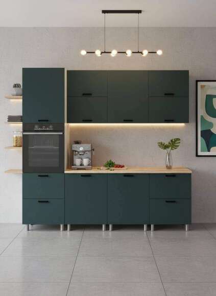 МК Аленушка 2,4м Лаванда Изумруд,скоба черный,сонома