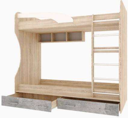 Кровать 80х186 двухъярусная Колибри ТЭКС (Лофт)