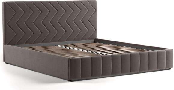 Милана кровать 180 Tenerife espresso (серо-коричневый)