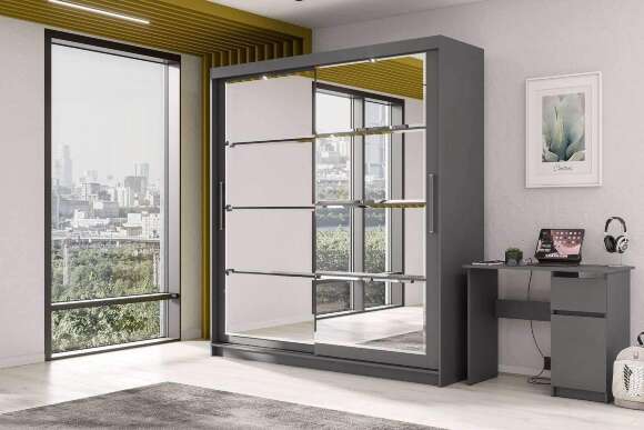 Шкаф-купе №3 2,0м Графит серый Шкаф-купе №3 2,0м Графит серый