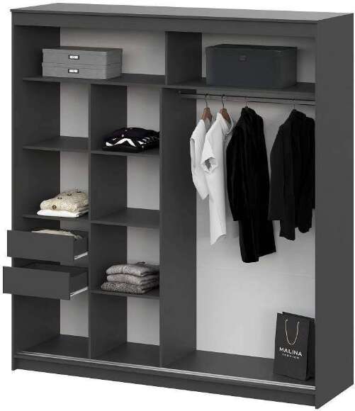 Шкаф-купе №3 2,0м Графит серый Шкаф-купе №3 2,0м Графит серый