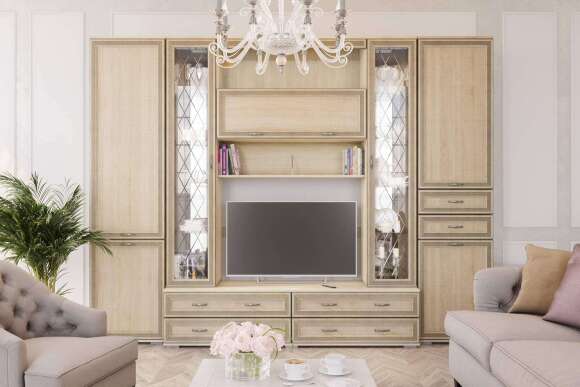 Шкаф-пенал витрина ЛШ-7 (надставной) Ливорно DOMANI (Дуб Сонома) Шкаф-пенал витрина ЛШ-7 (надставной) Ливорно DOMANI (Дуб Сонома)