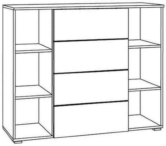 Остин Комод 16.221 Серый графит/Дуб Вотан