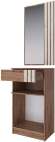 Тумба с зеркалом Кано КПТ, Дуб крафт табачный, Дуб крафт белый