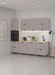 МК Аленушка 2,4м Лаванда Кашемир,скоба черный,сонома