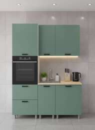 МК Аленушка 1,6м ПД Орешник Матовая Мята,скоба черный,сонома (без столешницы)