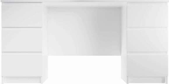 Письменный стол Кастор белый 6 ящиков