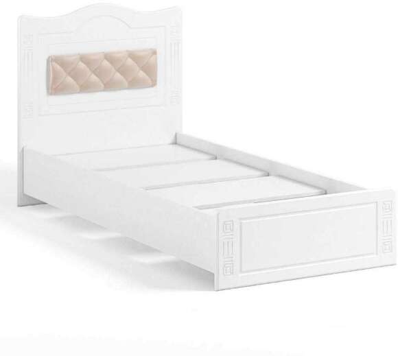 Кровать 900 с настилом и мягким элементом Афина АФ-10 + АФ-10А белое дерево Кровать 900 с настилом и мягким элементом Афина АФ-10 + АФ-10А белое дерево