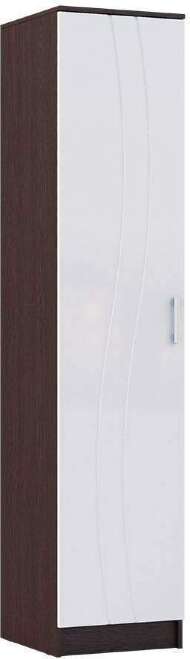 Пенал Женева, Белый глянец холодный, Венге