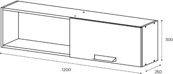 Полка навесная 1200 Квартет-13, дуб крафт/белый Полка навесная 1200 Квартет-13, дуб крафт/белый