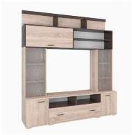 Стенка в гостиную Оскар-18 ОГЦС-2, дуб сонома/венге